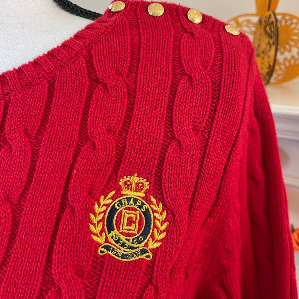 Chaos Red Cable Pullover - image 2